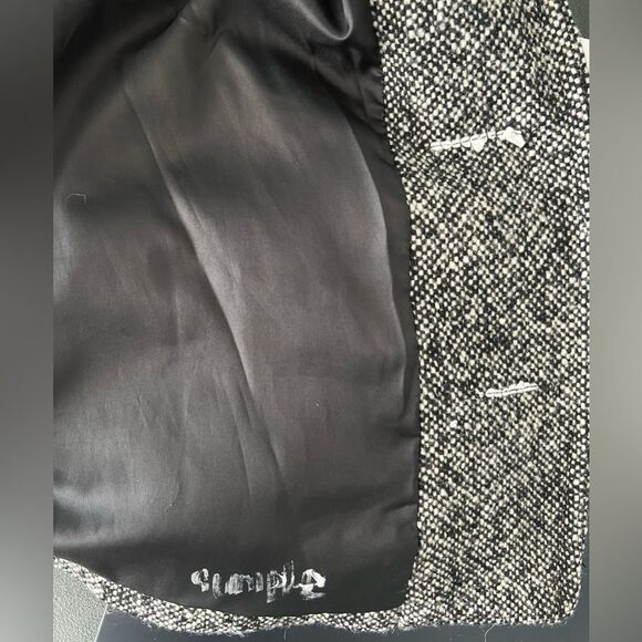 ESPRIT Outerwear Coat Wool Tweed Pattern Gary - Picture 7 of 8